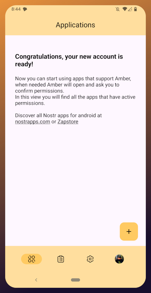 Applications Screen Existing