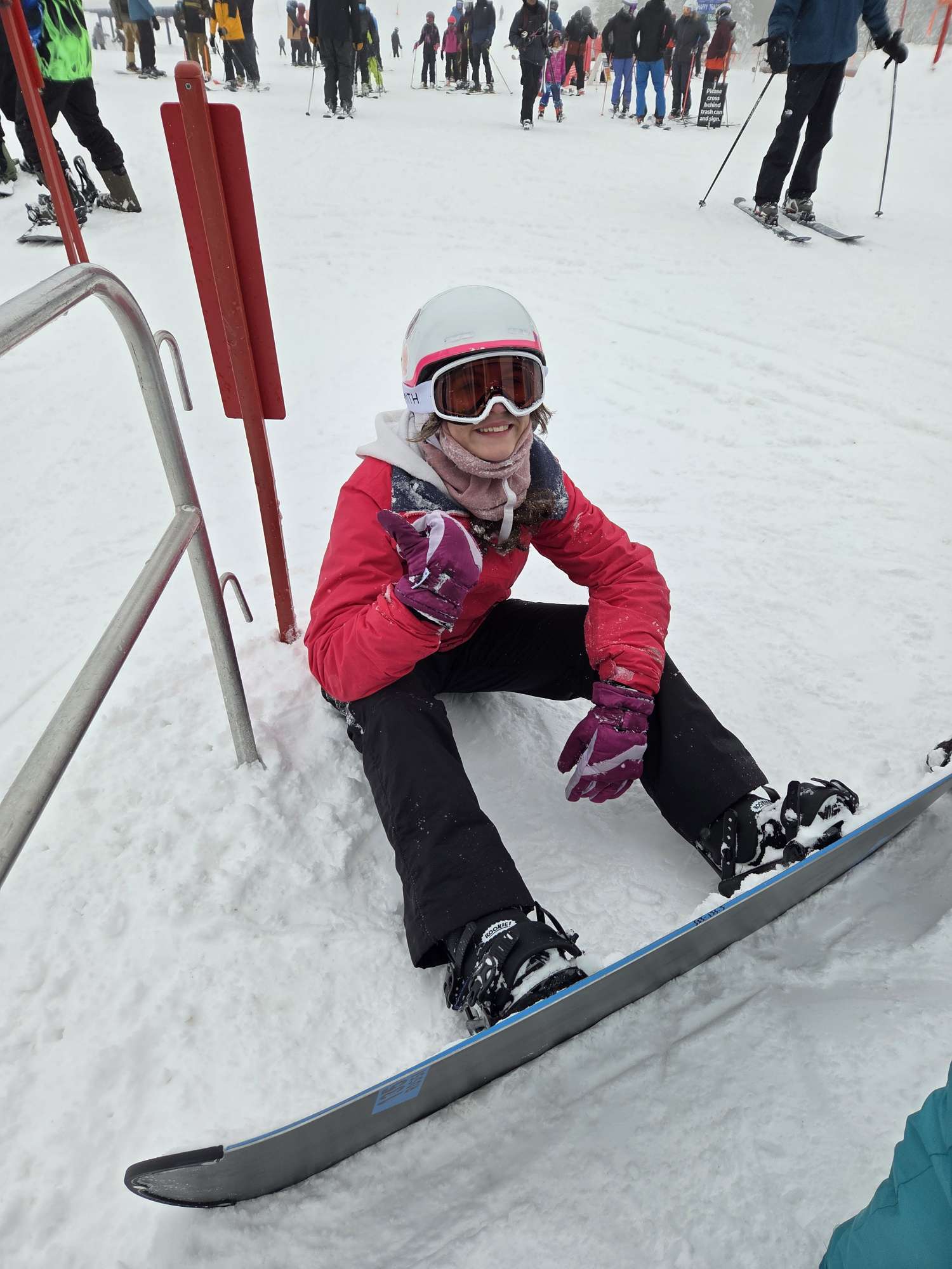 Daughter's having a good time.