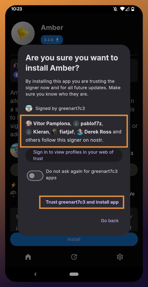 Install Confirmation